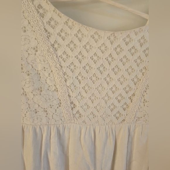 Rewind Lace Sleeve Lined Skirt  Ivory Color Slight Flare Baby Doll Medium - Picture 2 of 11